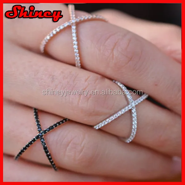 925 sterling silver high quality thin circle chain full finger knuckle ring