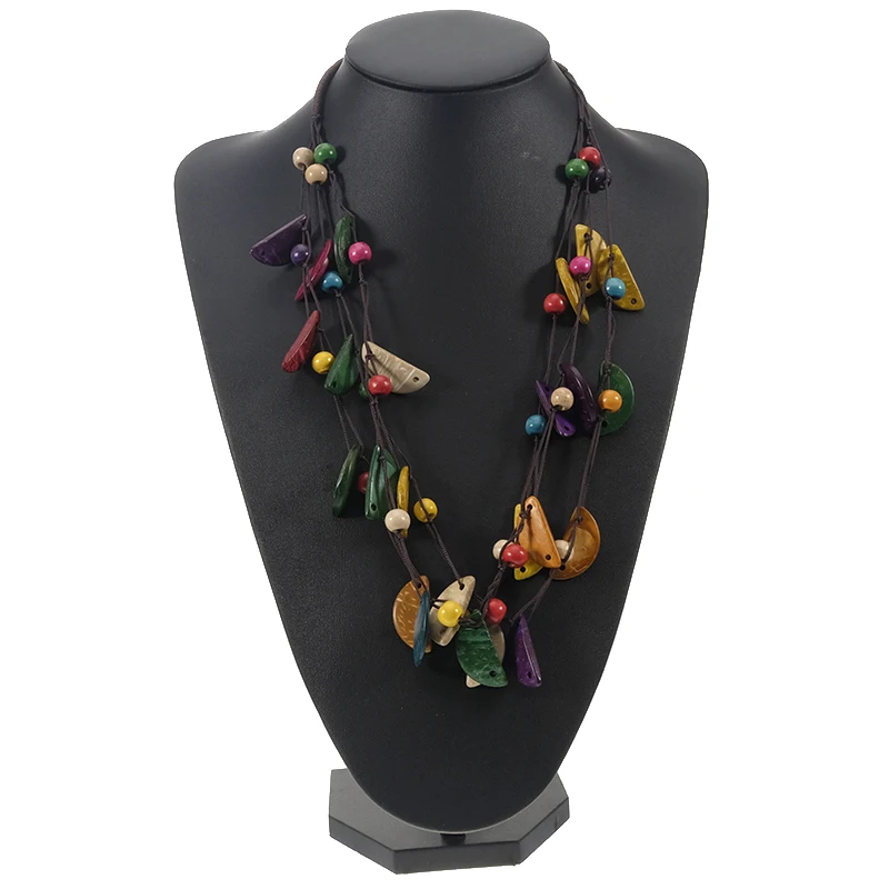 Wholesale Ethnic Coconut Shell Necklace For Women Bead Necklace Collier Femme Bohemian Tribal 6020