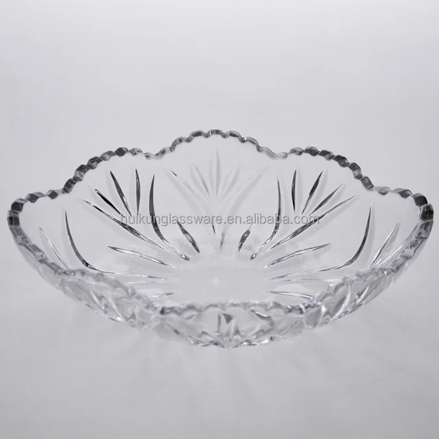 wholesale stock glass plate glass fruit plate glass salad plate