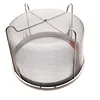 Round 304 Stainless Steel Food Basket Fine Mesh Basket With Silicone Handle