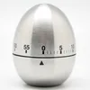 Oval 60 Pieces Countdown Egg-shaped Timber Mechanical Countdown Kitchen Countdown Stainless Steel Timer