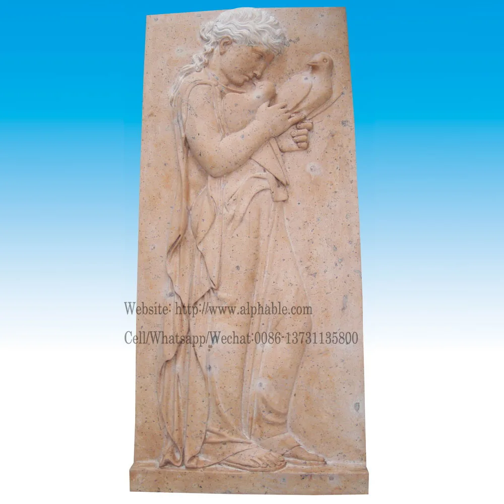 
Carved Natural Stone Relief Modern Style Wall Relief Sculpture 