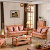 2015 High Quality Indoor 1+2+3 sofa sets with Cushion Vintage Trusty Cane Furniture