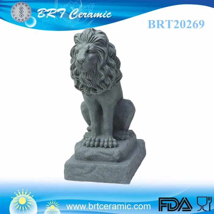 Hand Carving Resin Animal Stone Lion Mini Statue For Garden Buy Resin Animal Statue,Mini Lion