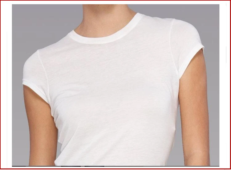 Plain White Tees Short Sleeve Tight T-shirt For Girls - Buy T-shirt For Girls,Top Tee White T 