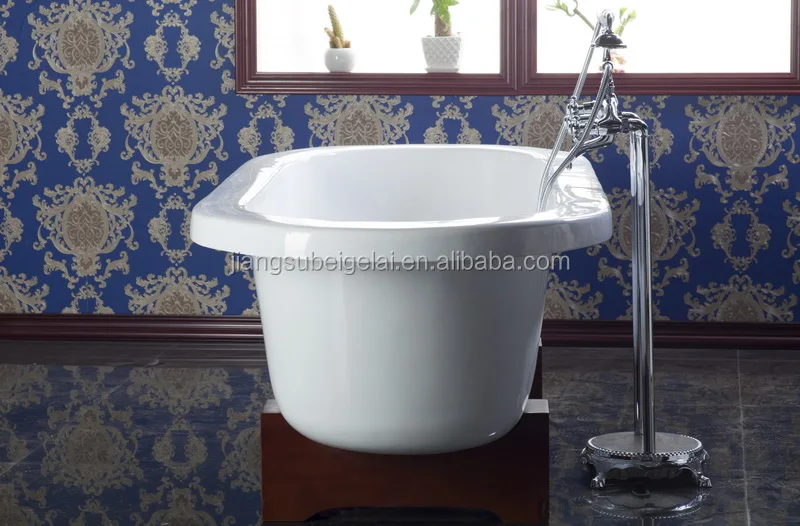 Wood Feet Freestanding Cast Iron Enamel Bathtub Of Bgl86 Buy