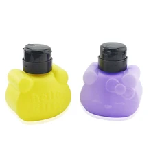 240ML Pump Nail Art Plastic Empty Bottle Polish Cleaner Nail Bottle Cleaning Dispenser Remover Portable Travel