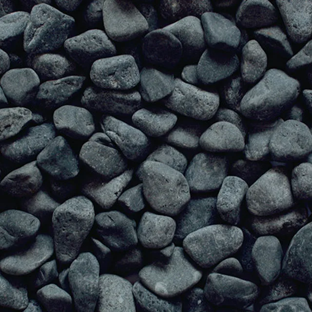 black stones for landscaping