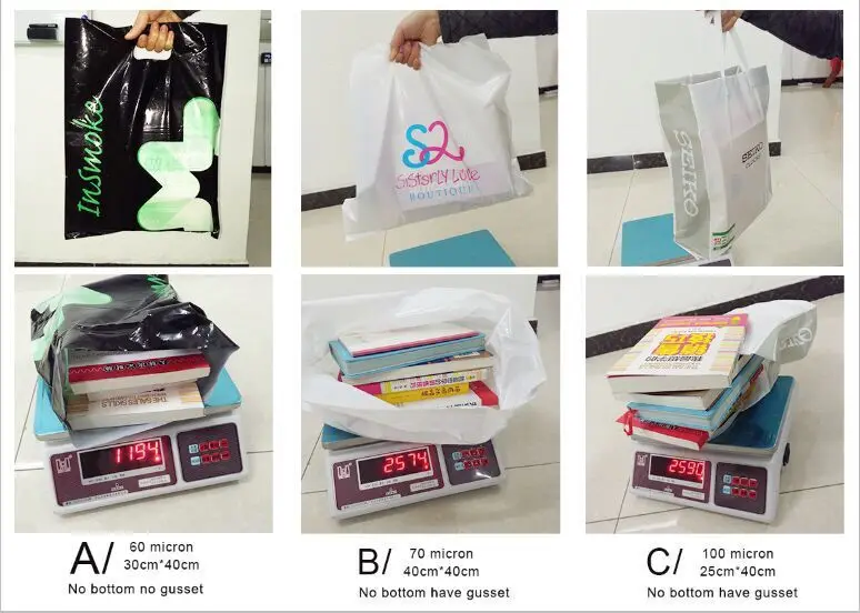 Custom Print Plastic Ping Bag Online Cut Patch Custom Print Plastic Ping Bag Online Cut Patch Handle Advertising Printed Bags
