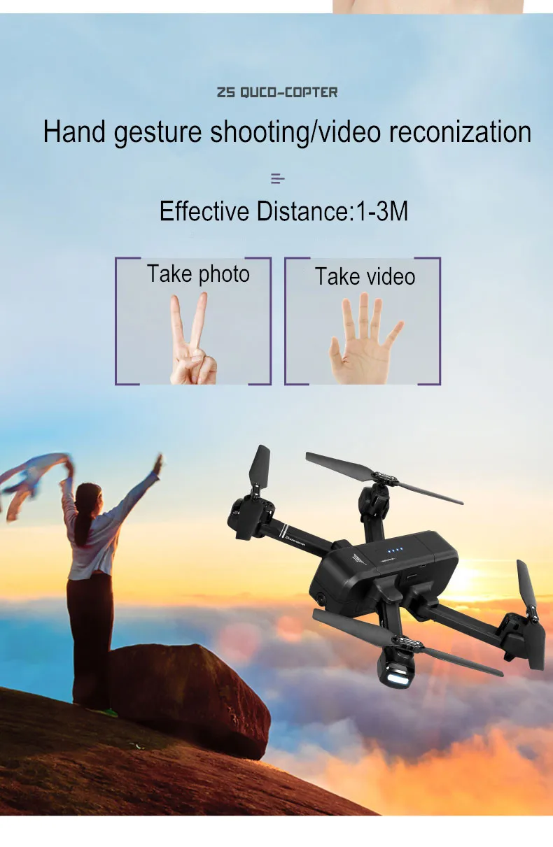 SJRC Z5 Drone with Camera 1080P GPS Drone 2.4G/5G Wifi FPV Altitude Hold Quadrocopter Follow Me RC Quadcopter vs XS812