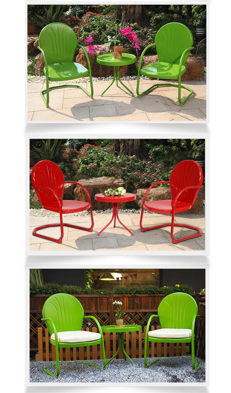 Juego De Mesa Y Sillas De Café De Color Puro De Hierro juegos de mesa y sillas para balcon yo jardin | Mesa y