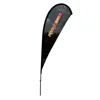 Shop 7ft 11ft 16ft single printed spike base flagpole teardrop flag set