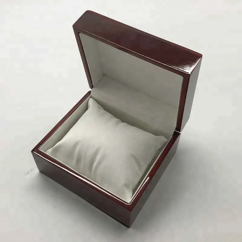 
Wholesale cheap glossy watch gift box jewelry packaging with pillow luxury watch package box custom logo 