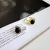 popular fashion adjustable sterling silver silver ox black agate ring for party gifts