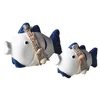 Europe style resin parent-child fish table decoration lovely fat fish decoration (SDMF001) creative home decoration