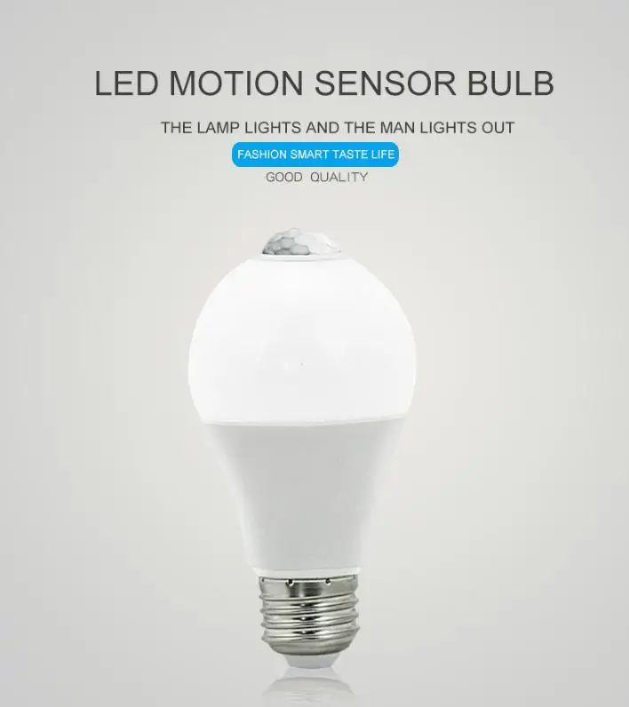120v ac base motion sensor light bulb lamp