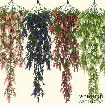 Artificial Lavender Flower Vines For Decoration , Buy Plastic Artificial Flowers Vine,Wedding Decoration Vines,Decorative Vine/garland Product on