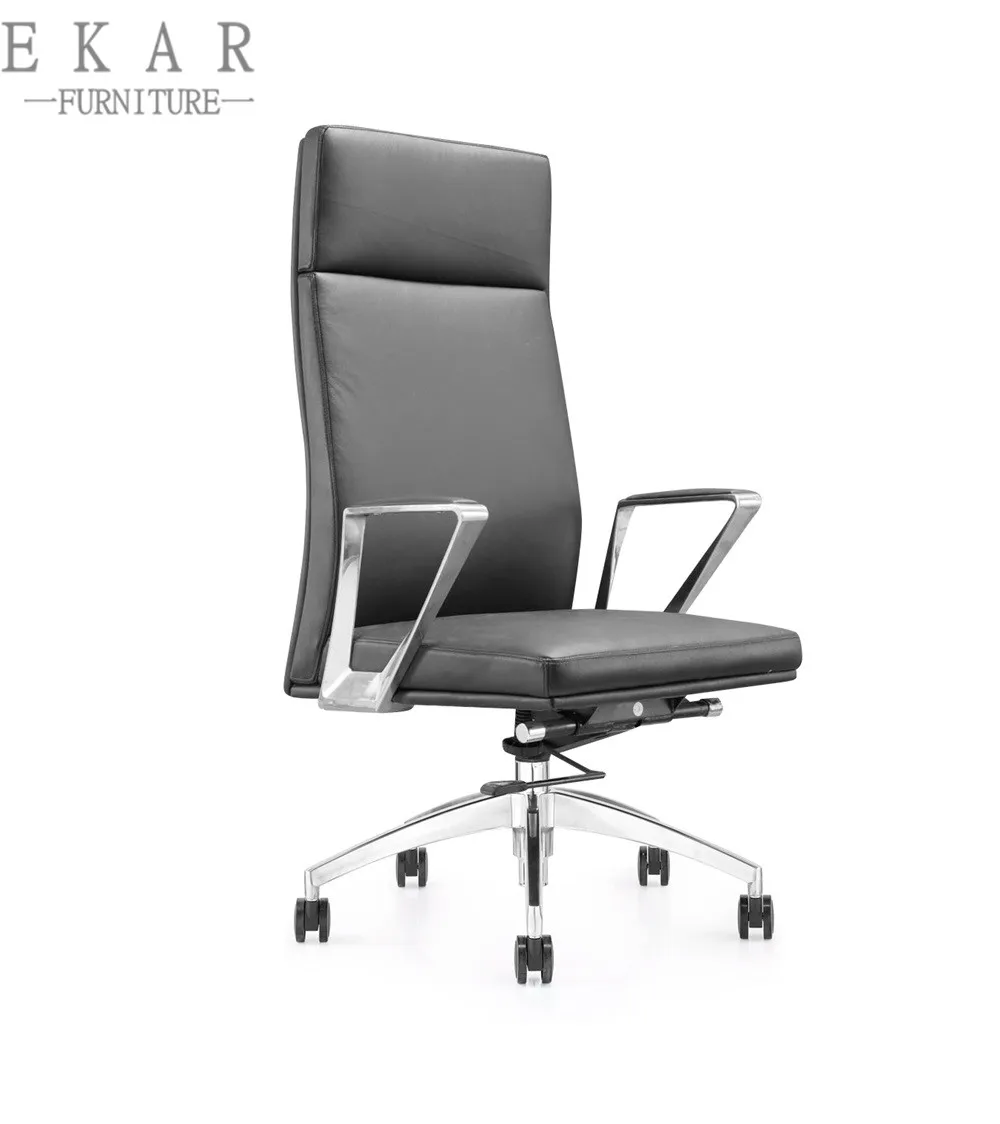 Swivel Arm Office Furniture Executive Office Chair Leather supplier