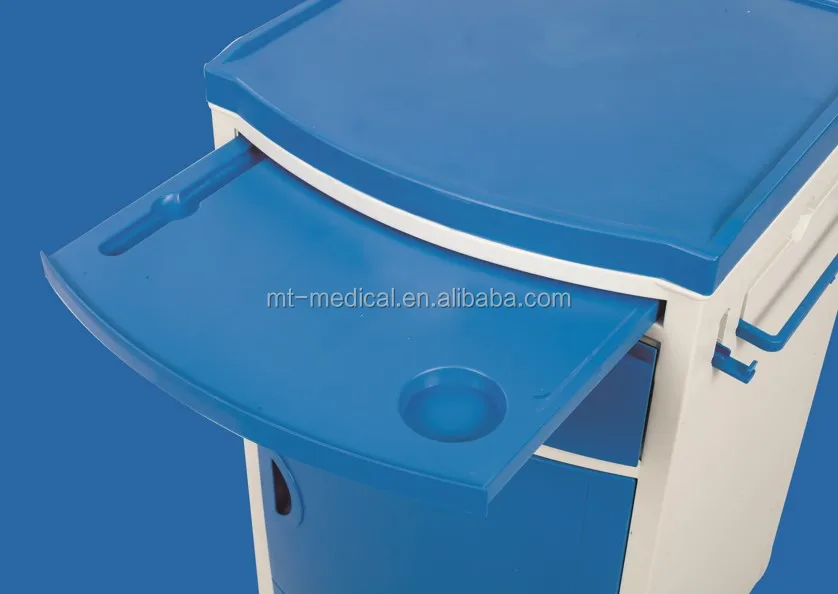 Hospital luxury medical table beside cabinet with wheels and drawers for patient use/beside locker