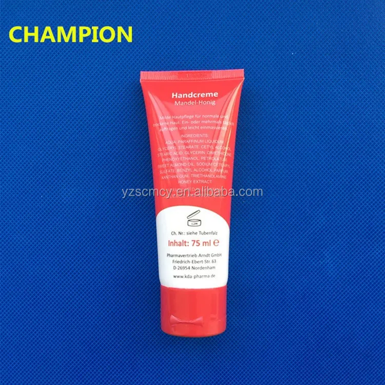75ml BPA free plastic cosmetic packaging tube