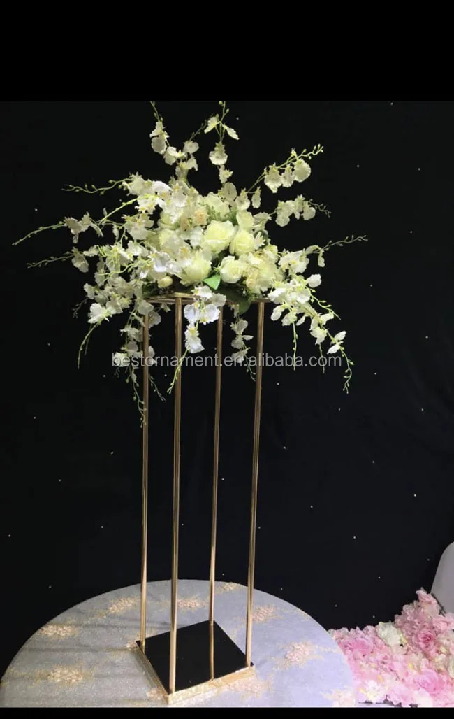 tall metal flower stand centerpiece