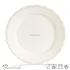 ceramic embossed plate new design spiral grain