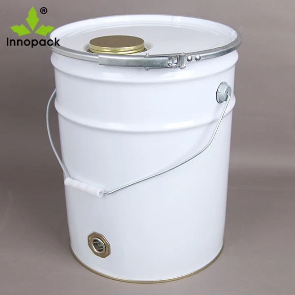20l Yellow Sealed Bucket,20 Litre Printed Tin Pail,Closed Metal Paint