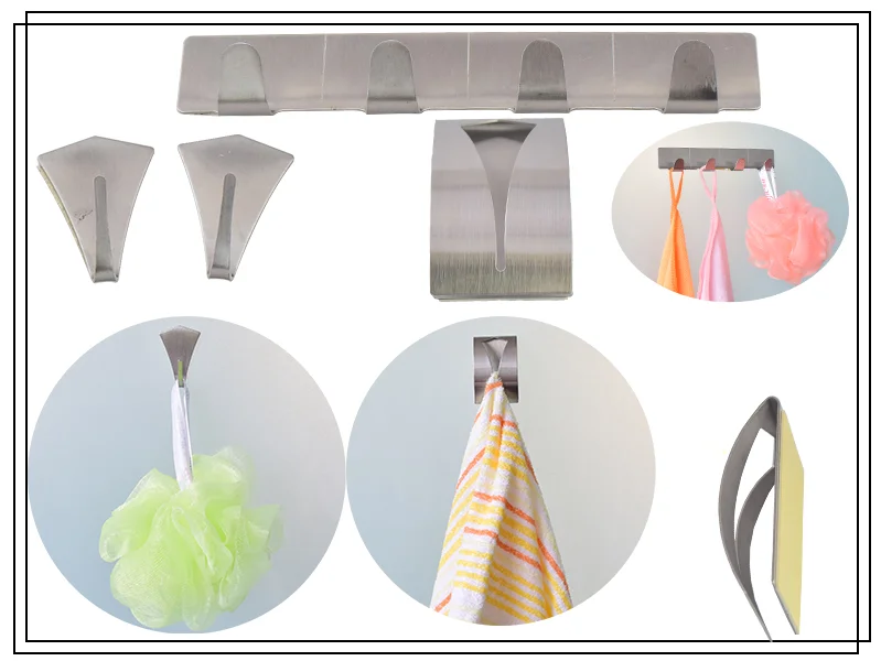 Wholesale Coat Hangers/removable Adhesive Hooks/no Screws Wall Hook