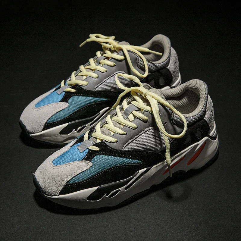 No Logo high quality men Fashion Low sneakers kanye west Yeezys 700V2 Runner wave Mauve casual shoes walking shoes size 36-46
