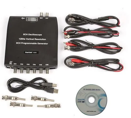 Hantek 1008 C PC 8CH USB Automotive Diagnostic DAQ Générateur de programme oscilloscope