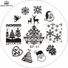 Christmas XMAS Theme Nail Art Stamp Template Image Plate BORN PRETTY BP01