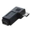 Micro USB Male to Mini USB 5Pin Female Plug Right Angle Connector Adapter V5F6