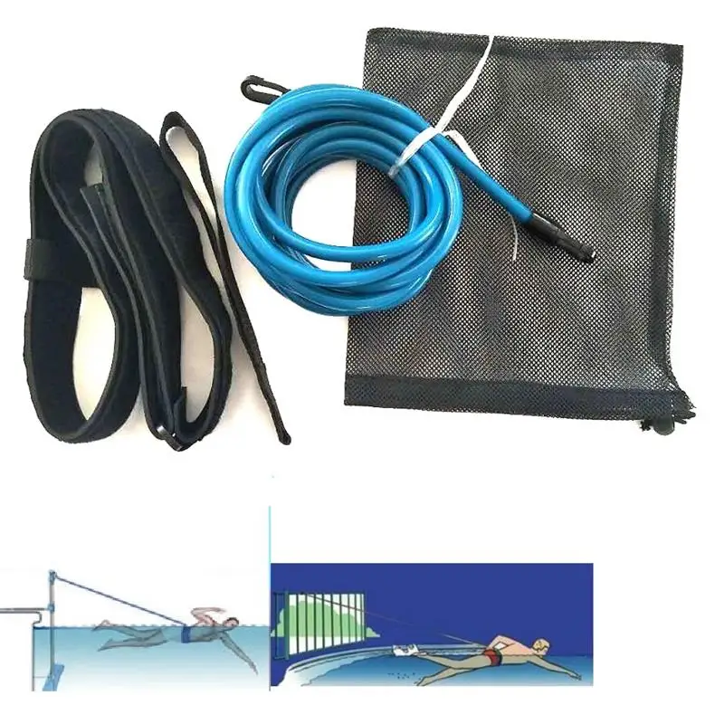 Pool Swim Tether/belt With Resistance Band And Tethered Rope - Buy ...