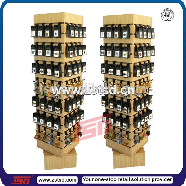 TSD W1087 Keychain Display Stand Ornament Rack Retail Store Mdf Rotary TSD W1087 Keychain Display Stand Ornament Rack Retail Store Mdf Rotary