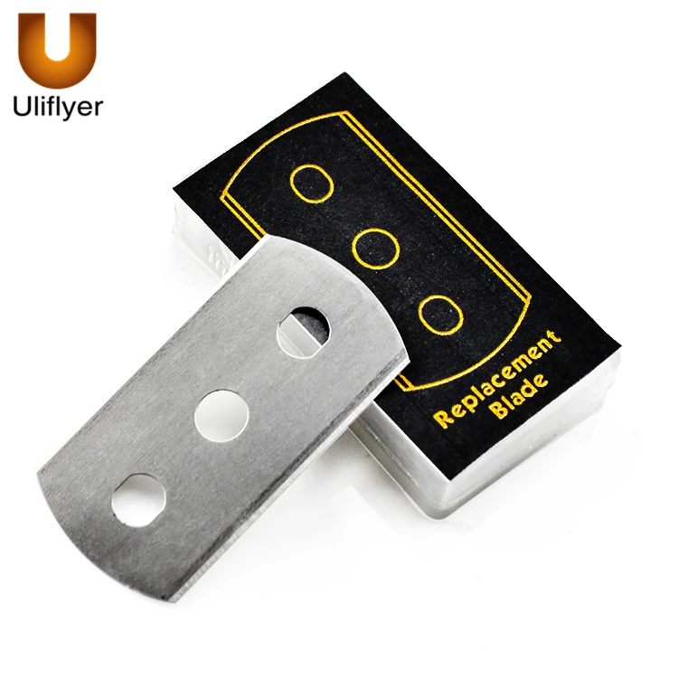 Tungsten Carbide 3 Hole Razor Blade For Cutting Pe Aluminium Foil Buy 3 Hole Razor Blade