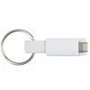 Universal 2 in 1 smartphone charging cable with keyring combines two common connector types Super slim USB charger cable