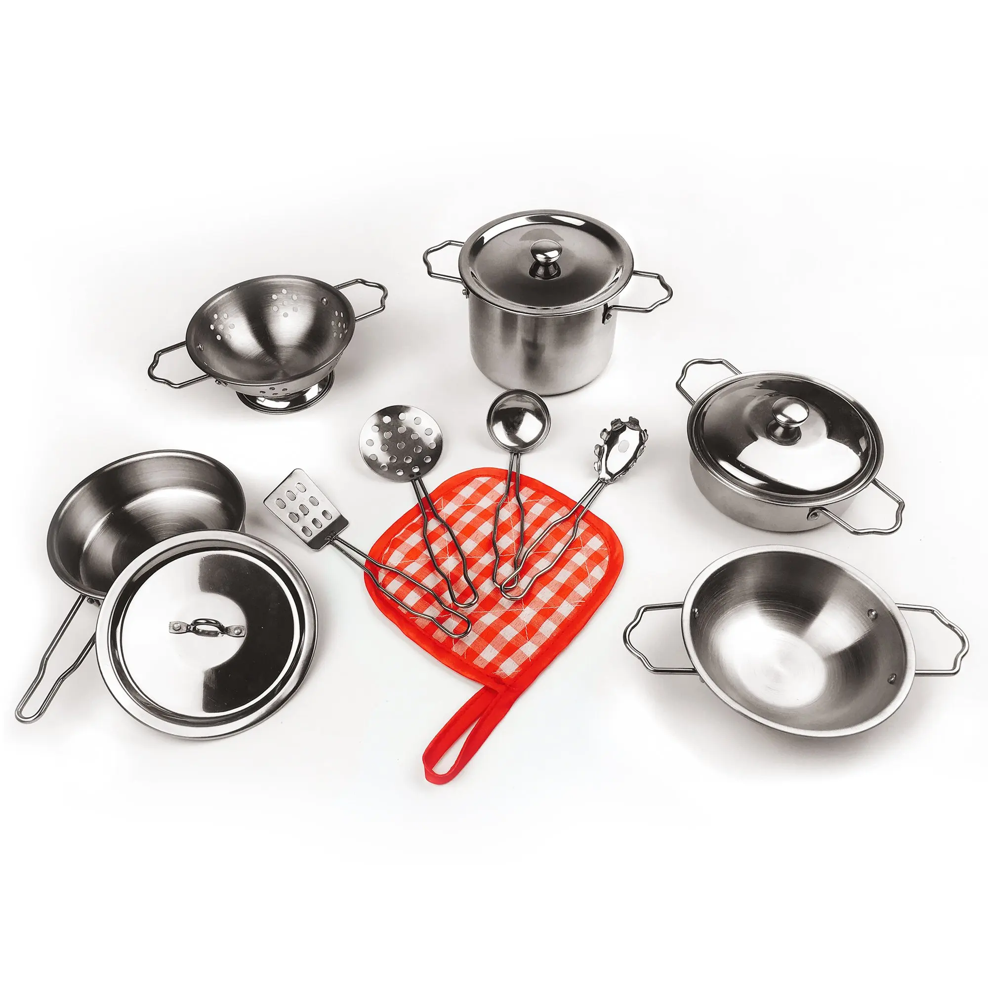 stainless steel cookware playset