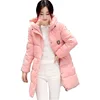 YX Fashion 2018 wholesale China factory Ladies medium style top coat winter warm