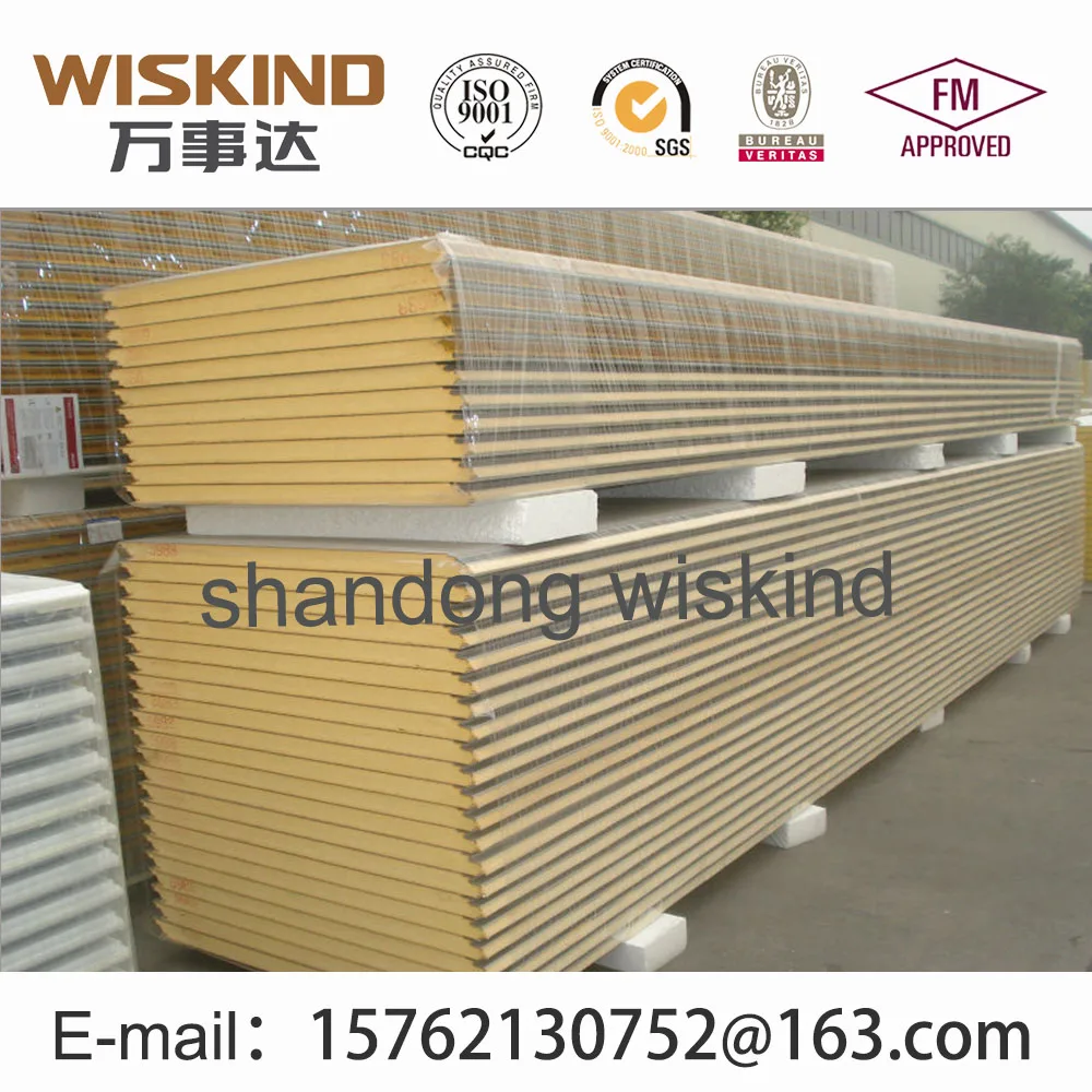 2016 más nueva belleza pir sándwich panel de pared/techo panel sándwich