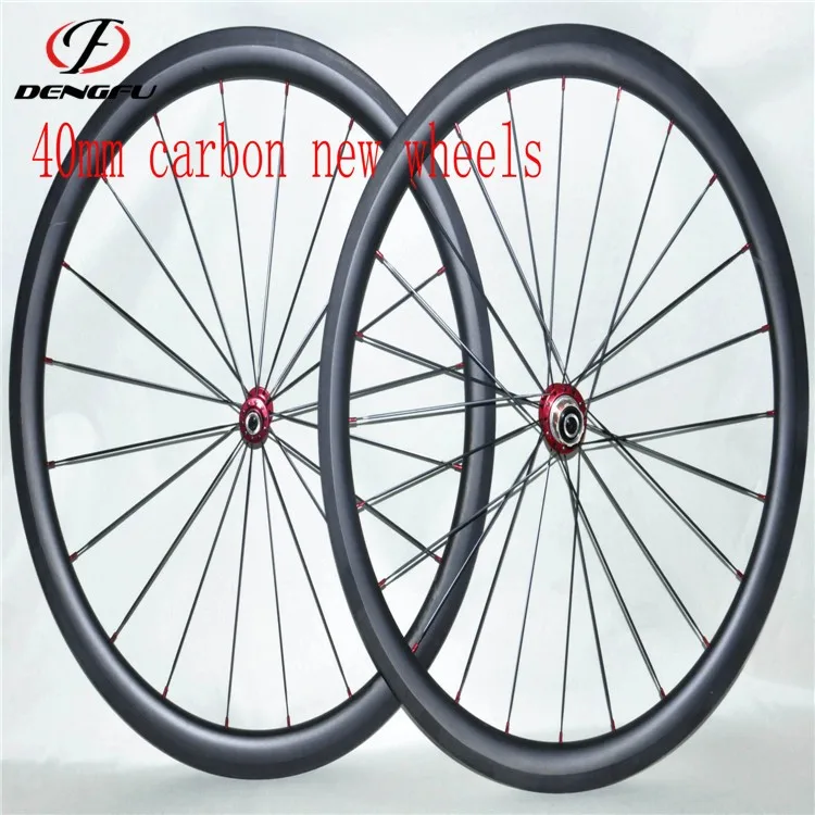 40mm Depth Carbon Road Bicycle Wheels Clincher Rim 700c Road Carbon