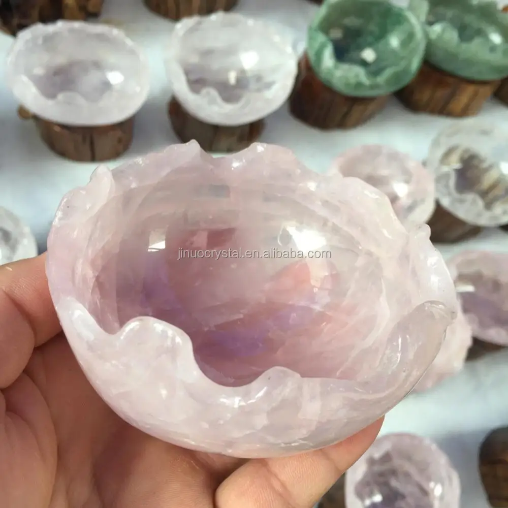 Natural Rock Clear Quartz Crystal Bowl/ Hand Sculpture Made Crystal