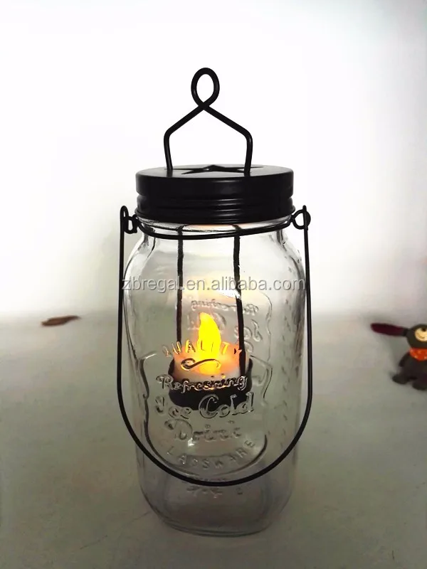 Mason Jar Star Lid Tea Light Holder Buy Hanging Mason Jar Candle