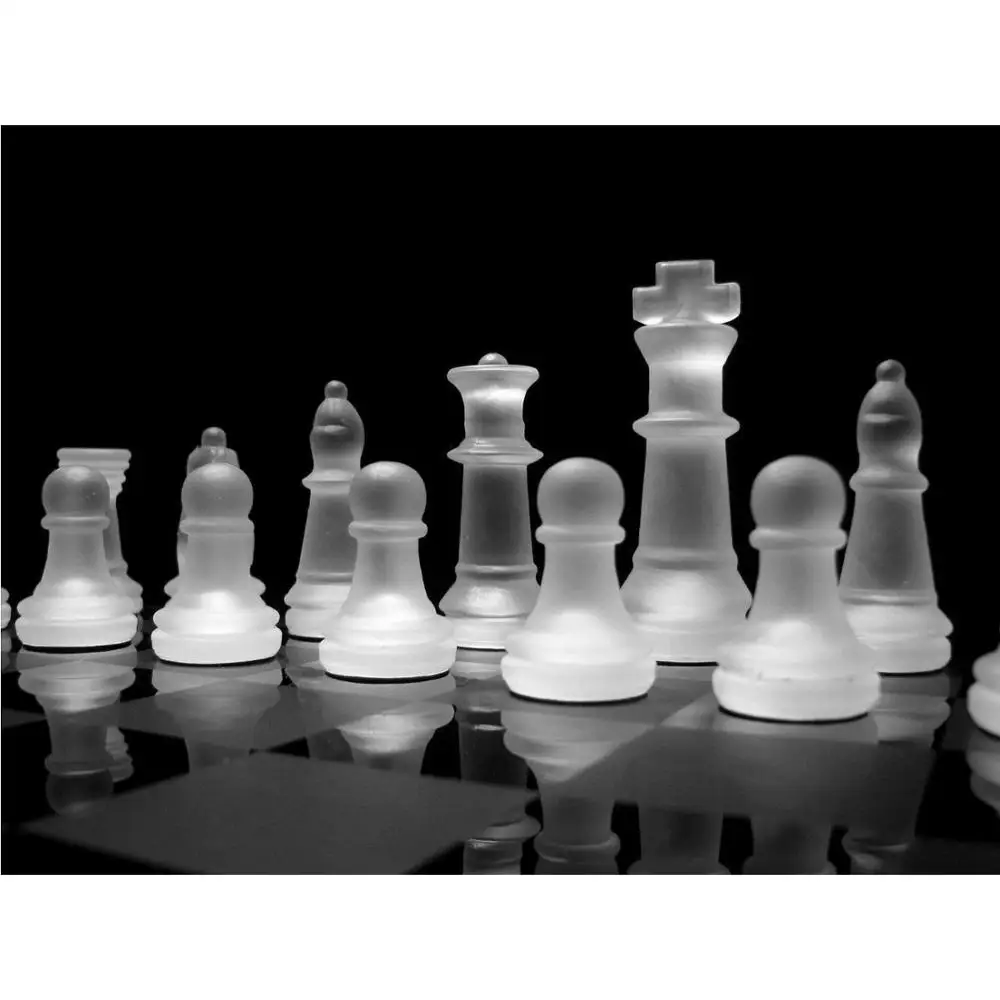 New 2 In 1 Glass Chess & Checkers Family Board Game Set Buy Glass