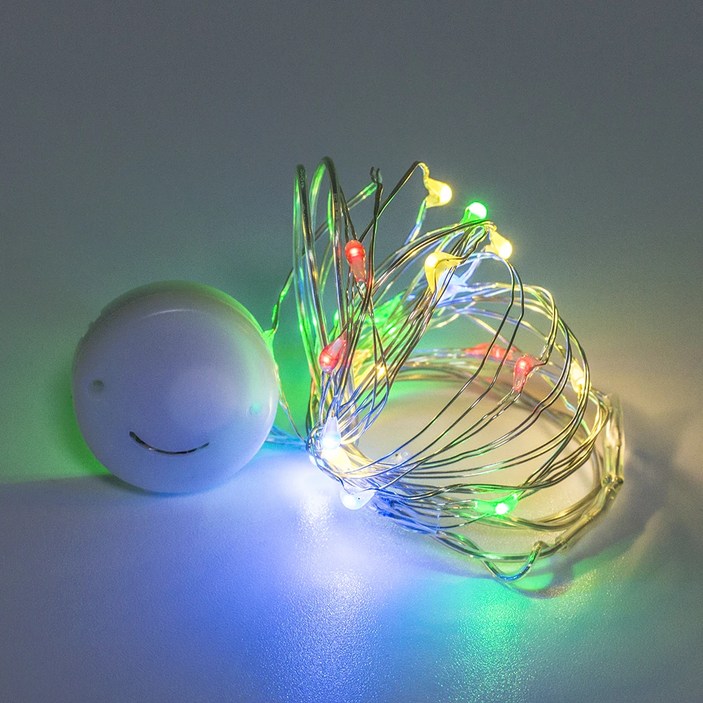 LED Glow Lighting Copper Wire Smile Face Battery Operated LED Fairy Lights