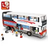 New Sluban M38-B0335 City double-decker bus ABS plastic brick children building blocks for boys or girls DIY model toys