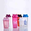 BPA free plastic protein powder shakers water bottles , 400ML 600ML shaker sports plastic water bottles