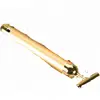 skin tightening face slimming massager T shape 24K gold vibrating beauty bar