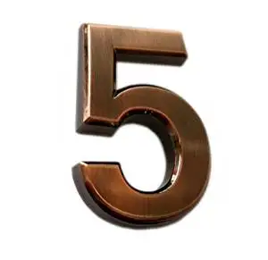 Buy Do4u 1 Pack House Mailbox Number 3d Radian Metal Number Self Stick Mailbox Number With Reflective Bronze Plating For Door House Mailbox Street Address Sign 2 8 Inches 5 In Cheap Price