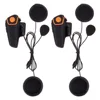 FODSORTS FM Radio motorcycle helmet bluetooth headset intercom BT-S2 2pcs with Soft headset motorcycle helmet bluetooth intercom