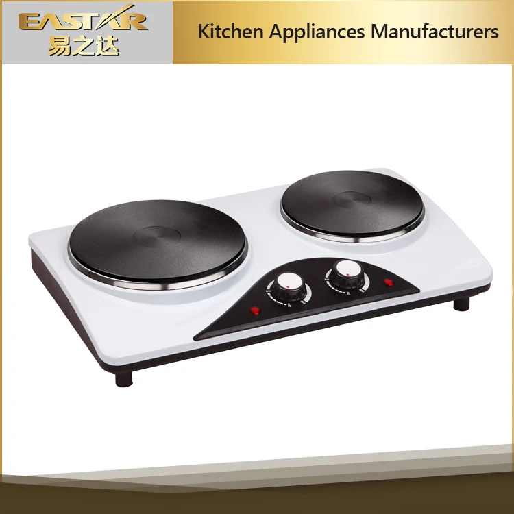 Duronic HP2SS Portable plaque chauffante électrique plaque de cuisson double ébullition anneau cuisinière 